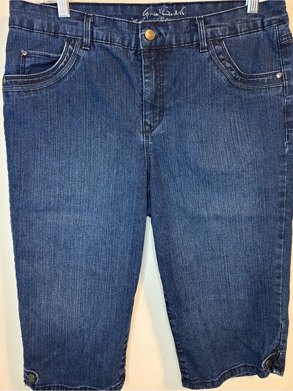 Gloria Vanderbilt Amanda Skimmer Capri Jeans Petite 12P Stretch Blue